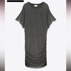 NWT Mikuta Short Draped Dress – Anthracite, size L and S
